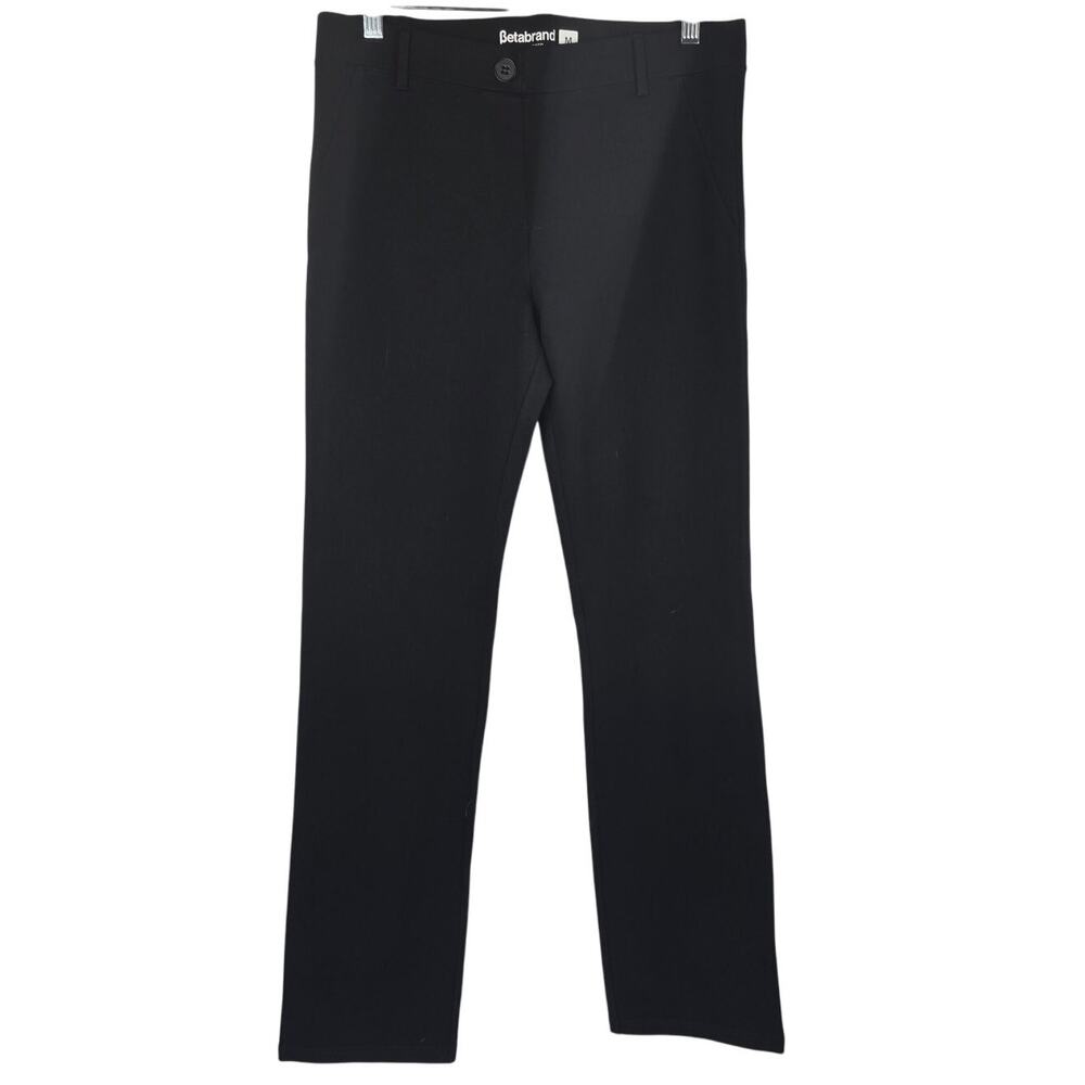 BetaBrand Black Business Work Straight Leg Womens Pants M